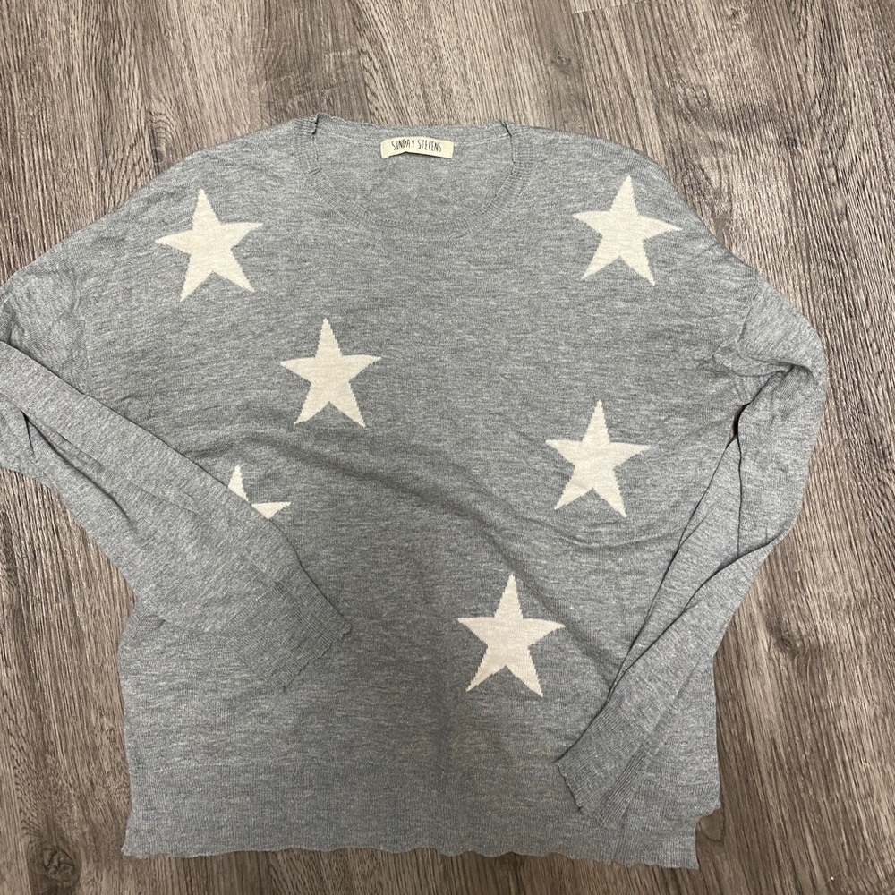 Grey and White Star Sweater